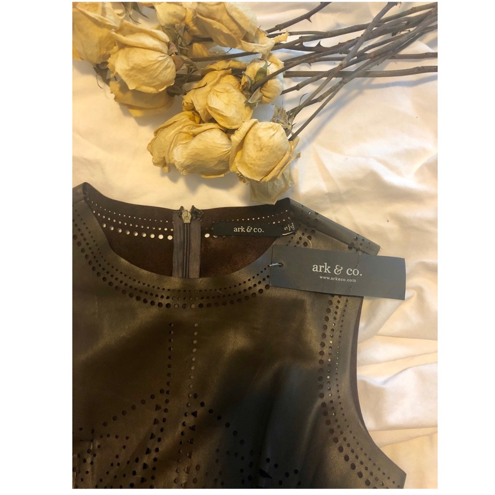 A brown leather Arc & Co dress